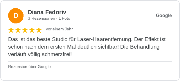 Google-Rezension von Diana Fedoriv